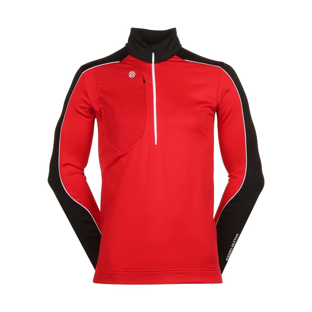 Galvin Green Dave Mid Layer Golf Shirt Long Sleeves Red- SZ M-NWT